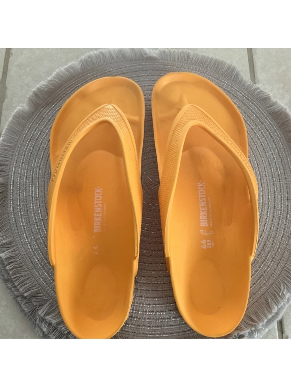 Birkenstock Women's orange  EVA Thong Sandals Honolulu 44
